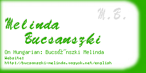 melinda bucsanszki business card